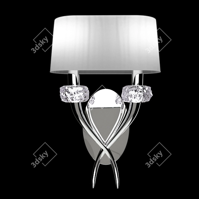 Loewe Chrome Modern Table Lamp 3D model image 1