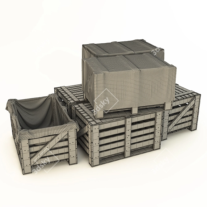 Versatile Storage and Transport Crate 3D model image 3