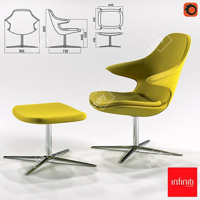 Infiniti Loop Lounge Set 3D model image 1