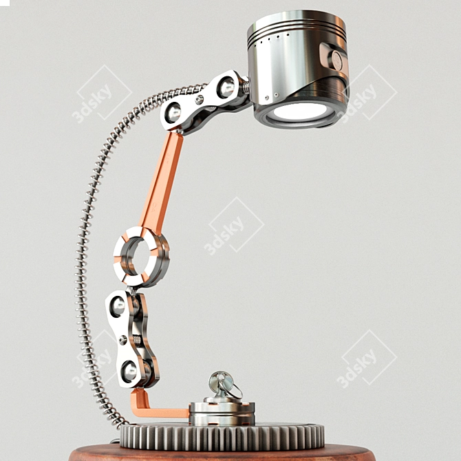 Vintage Motorcycle Lamp 3D model image 1