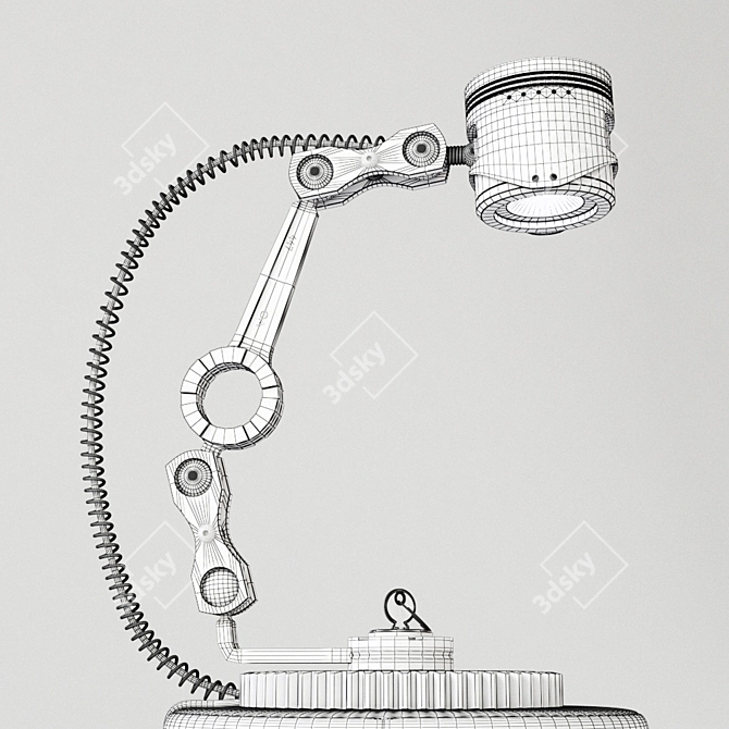 Vintage Motorcycle Lamp 3D model image 3