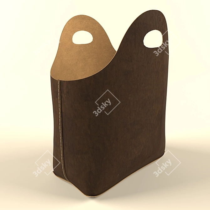 Luxury Leather Magazine Holder 3D model image 1