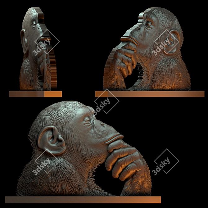 3D Monkey Model 3D model image 1