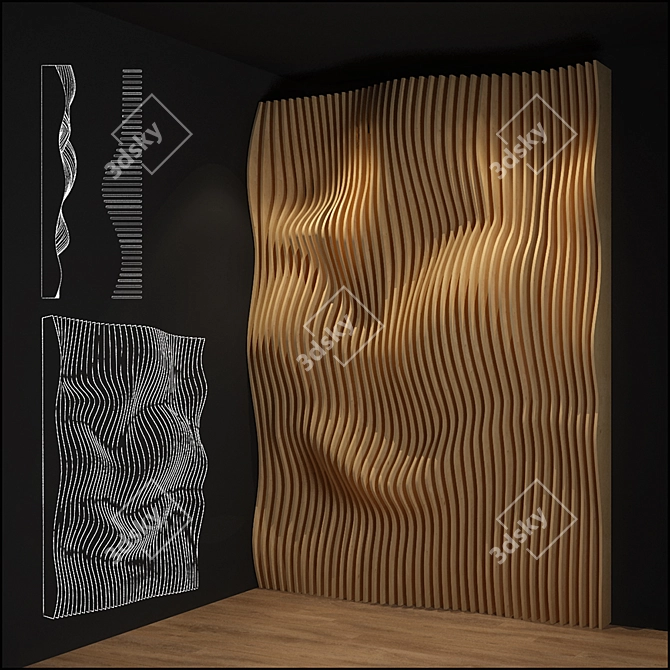 Versatile Parametric Wall Design 3D model image 1