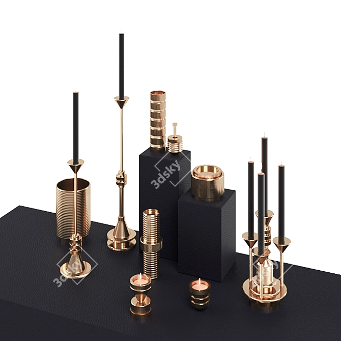 Industrial-inspired COG Candle Collection 3D model image 3