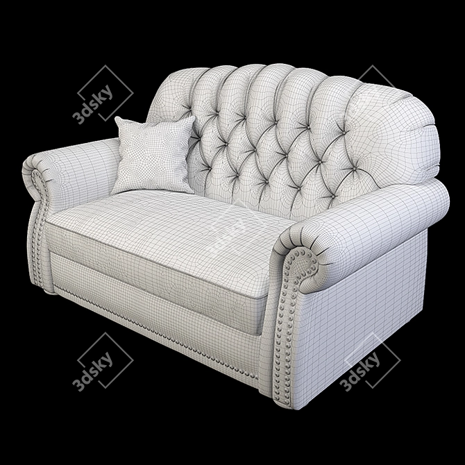 Elegant Royal Bella Sofa 3D model image 2