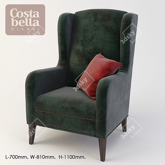 Costa Bella Charlie Chair 3D model image 1