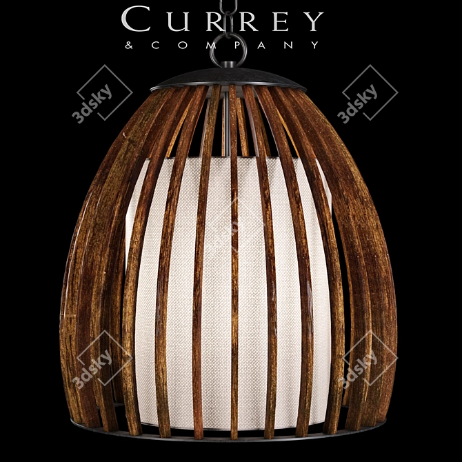 Modern Twist Pendant Light - Carling 3D model image 1