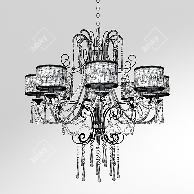 Elegant Jago NCS013 A Chandelier 3D model image 2