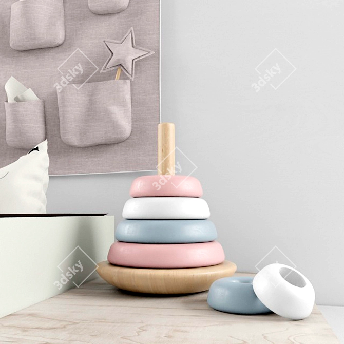 Adorable Decor for Kids Room 3D model image 2