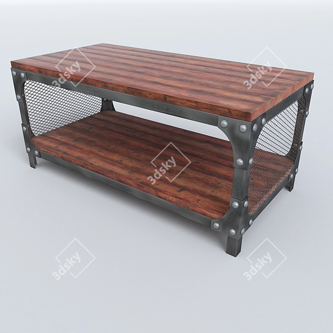 Vintage Loft Coffee Table 3D model image 2