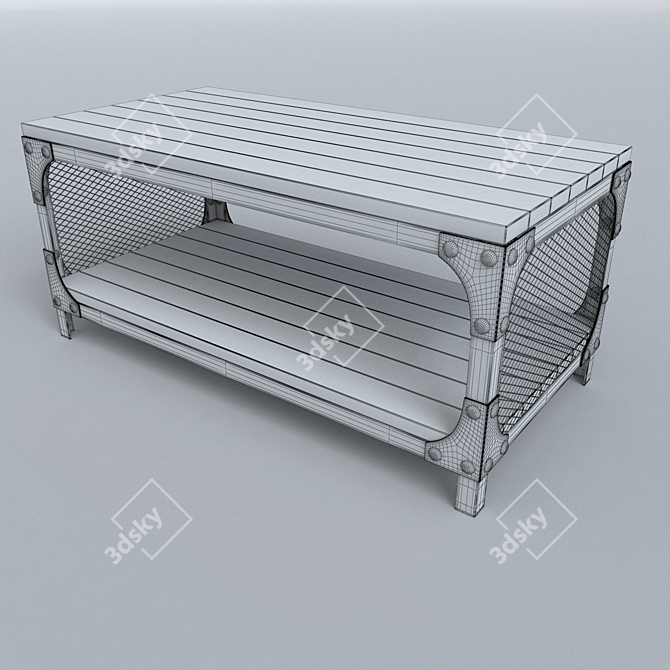 Vintage Loft Coffee Table 3D model image 3