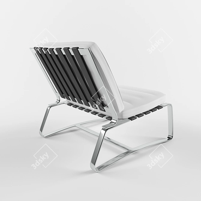 Dordoni Loungechair: Sleek and Stylish 3D model image 2