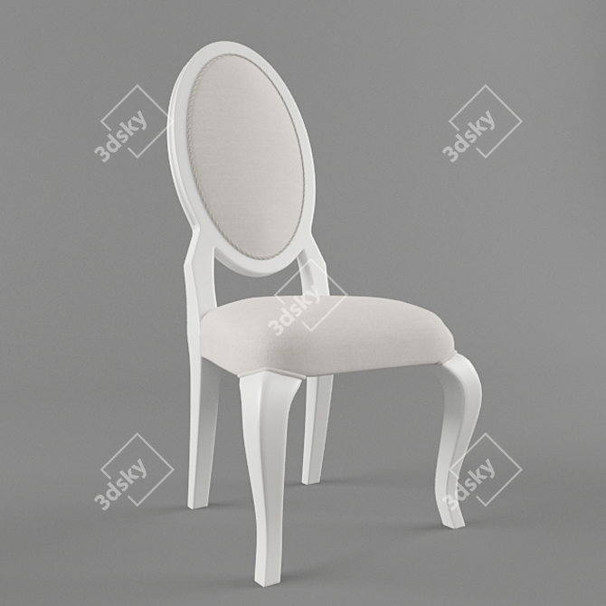 Elegant Louise Chair 3D model image 1