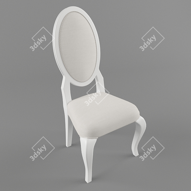 Elegant Louise Chair 3D model image 2