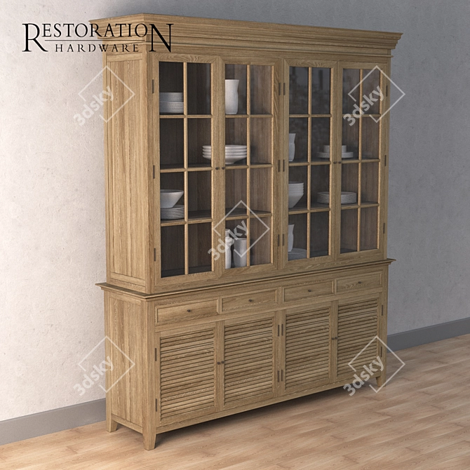 French-inspired Shutter Buffet 3D model image 1