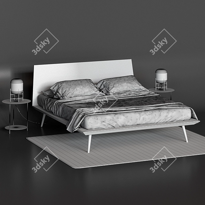 Novamobili Dodo Bed: Inspired Comfort 3D model image 3