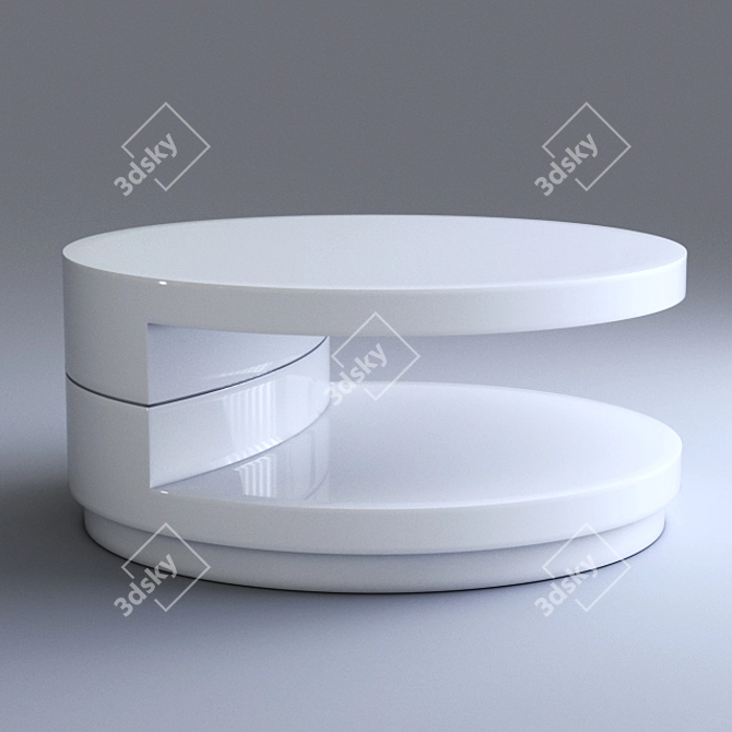 Elegant White Sybil Coffee Table 3D model image 1