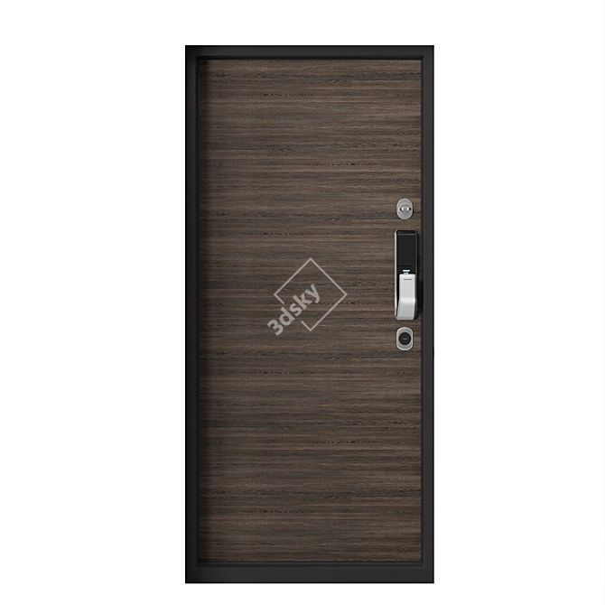  Secure Entry: Electric Lock Front Door 3D model image 1