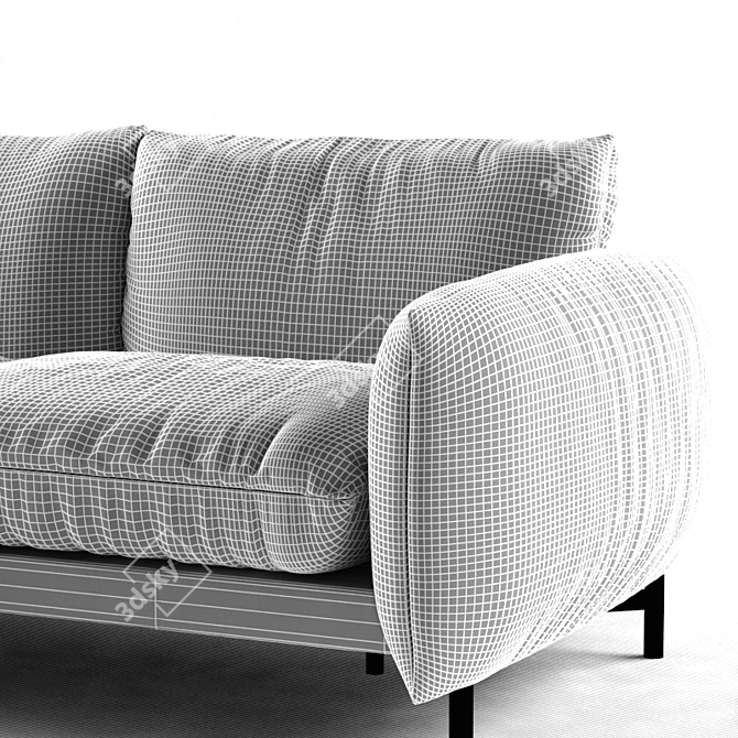 Kom Modern Home Collection 3-Seater Sofa 3D model image 2