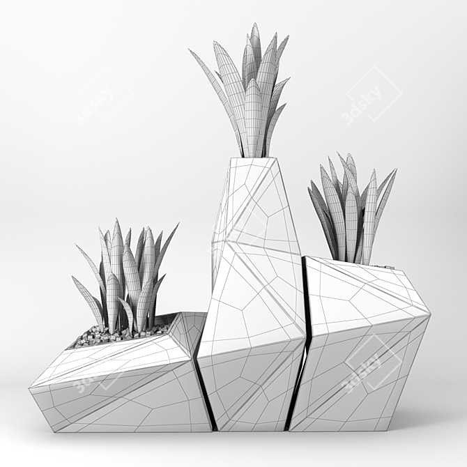 Modern Faz Planters: Polys: 250 312 Verts: 252 604 3D model image 2