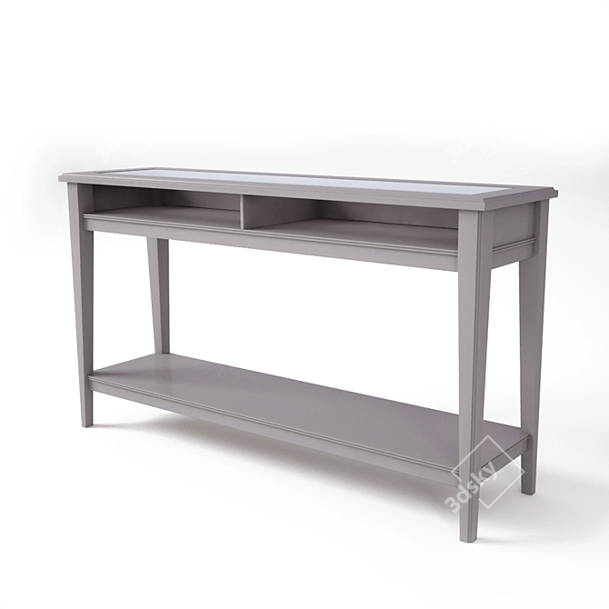 Elegant Liatorp Console Table: Grey and White 3D model image 2