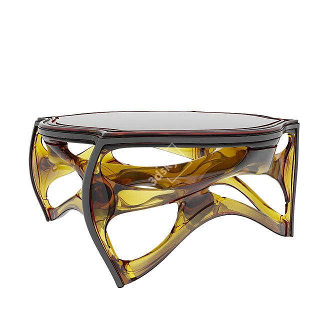 Modern Wood Coffee Table 3D model image 2