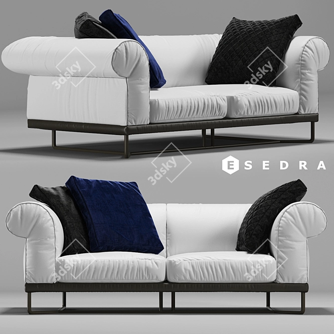 Elegant Vivaldi Sofa 3D model image 1