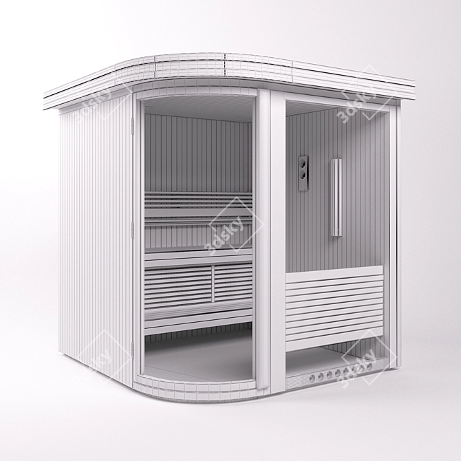 Relaxation Haven: Home Sauna 3D model image 2