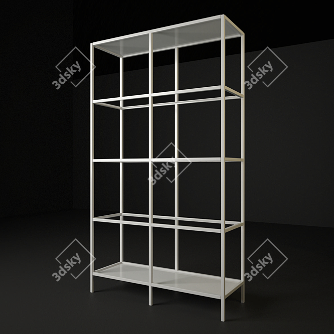 Title: VITSHЁ Rack, White 3D model image 1