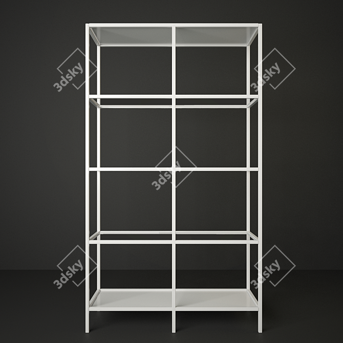 Title: VITSHЁ Rack, White 3D model image 2