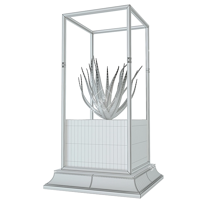 Desert Bliss: Cactus Vase Stand 3D model image 3