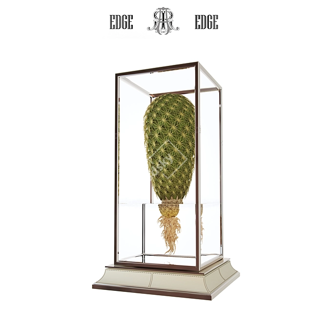 Stylish Cactus Vase Stand 3D model image 1