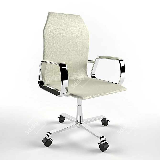 ErgoLux Leather Computer Chair 3D model image 1