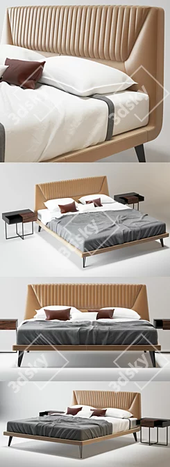 Luxury Italian Bed: Cattelan Amadeus 3D model image 2