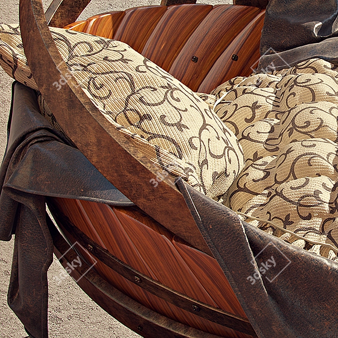 Soothing Cradle Rocking Chair 3D model image 3