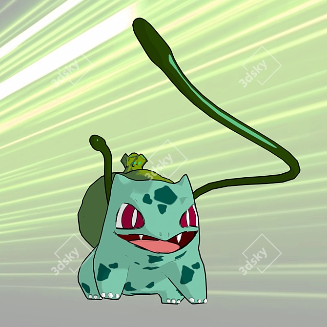  Kanto Bulbasaur: The Evolving Pokemon 3D model image 1