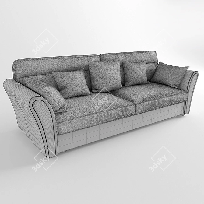 Oniks.Wellige Triple Sofa: Sleek and Stylish Design 3D model image 2