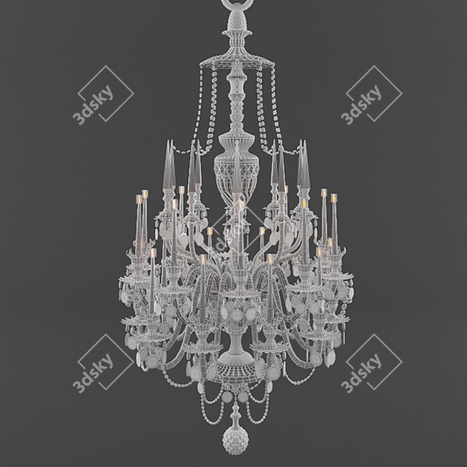 Antique English Chandelier: Clumber Park 1780 3D model image 2