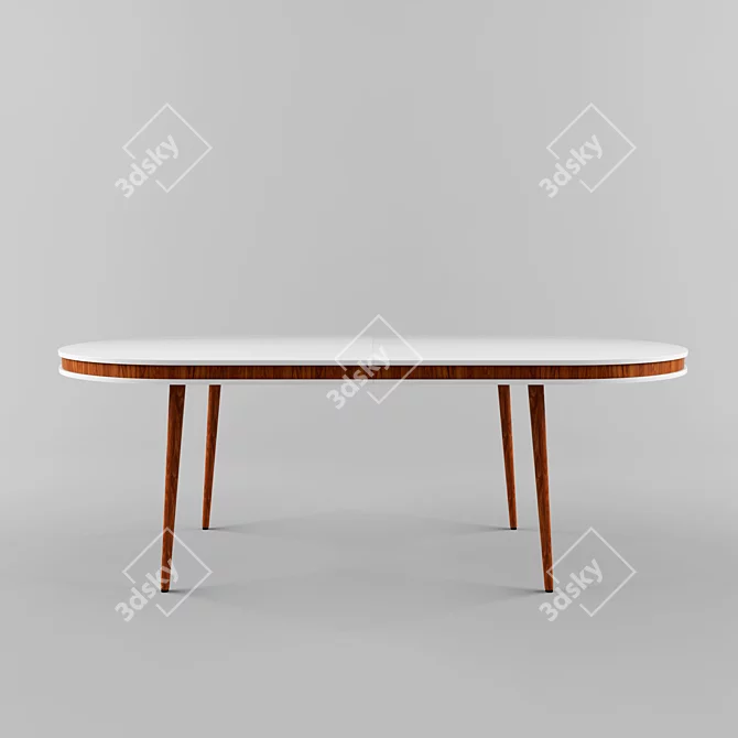 HUGO Extendable Dining Table 3D model image 2