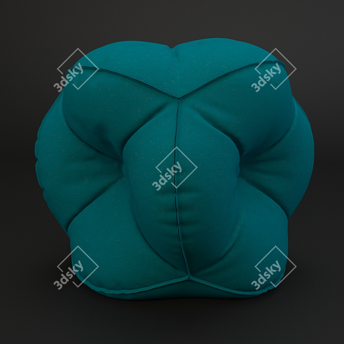 Colorful Round Pouf Set: Inspired by Rolf Benz 3D model image 2