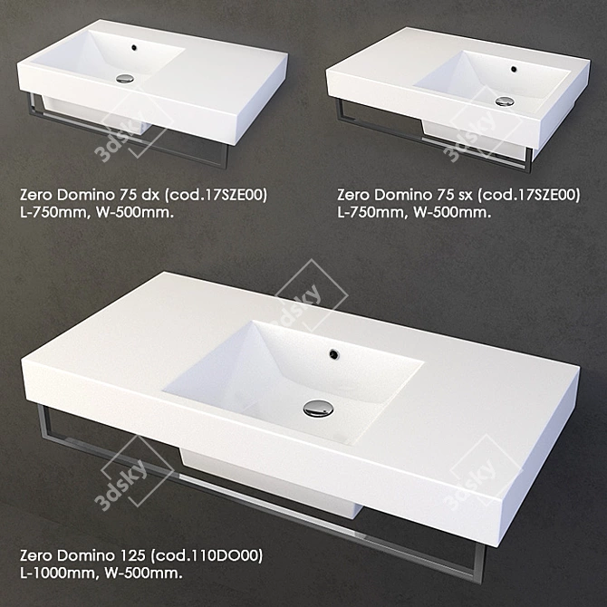 Catalano Zero Domino Washbasin Set 3D model image 2