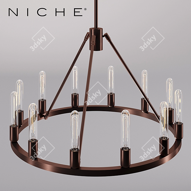 Spark 24: Modern Elegance Chandelier 3D model image 2