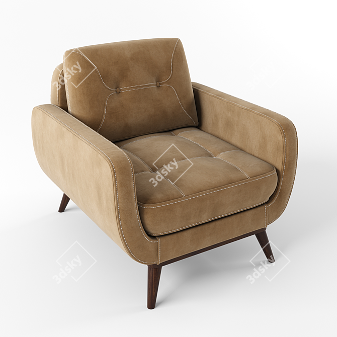 Nill's Pralin Armchair - Luxurious Comfort 3D model image 1