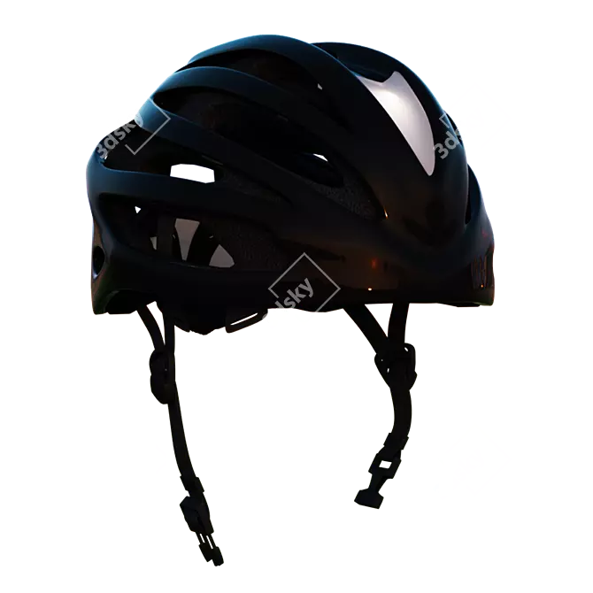 Illuminate Your Ride: Headlight-Integrated Bicycle Helmet 3D model image 1