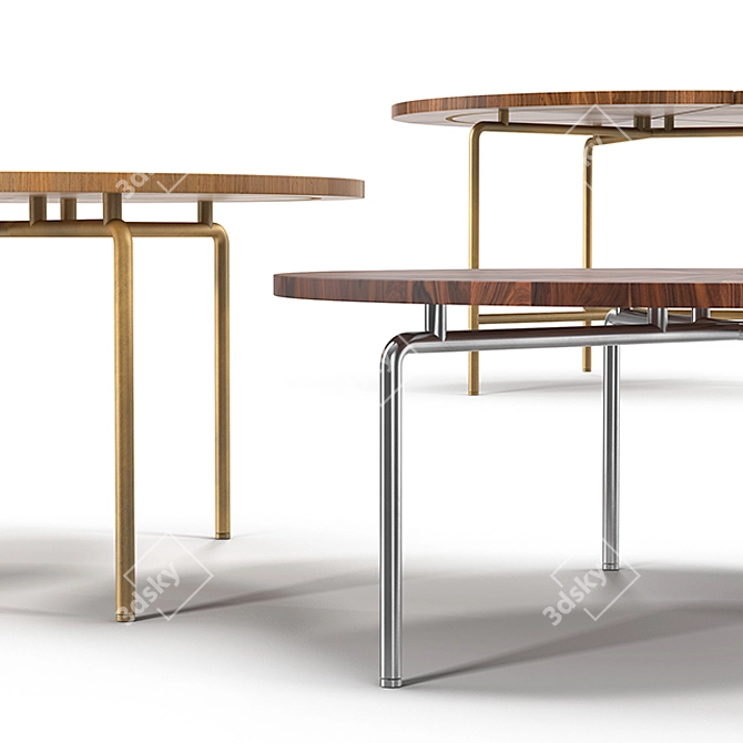 Circular Table Collection: Elegant and Functional 3D model image 2