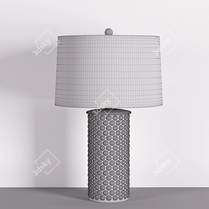 Charcoal Crackle Porcelain Lamp 3D model image 2