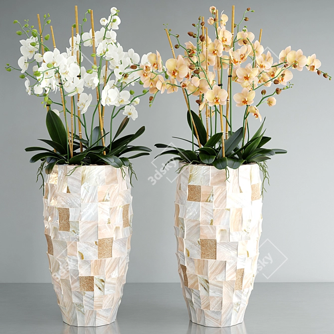 Elegant Orchid 3D Model 3D model image 1