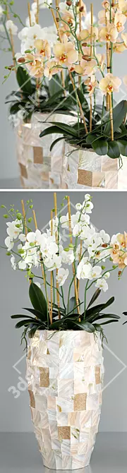 Elegant Orchid 3D Model 3D model image 2