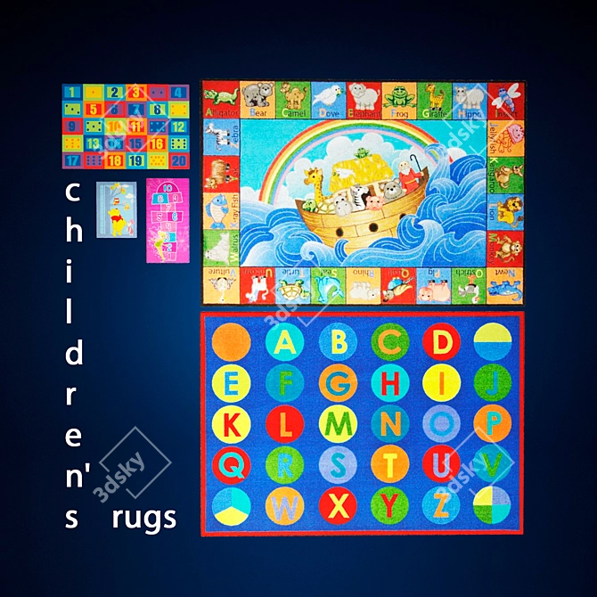 KidZone Interactive Learning Rugs 3D model image 1